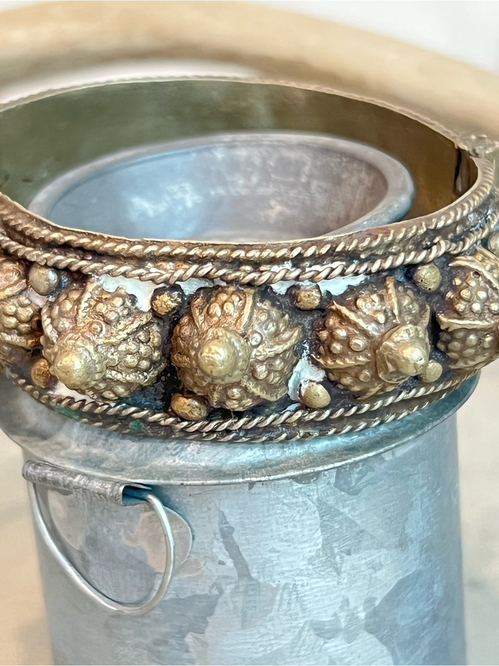 Vintage Yemeni Bedouin Bangle Bracelet  6.26" - Picture 16 of 16